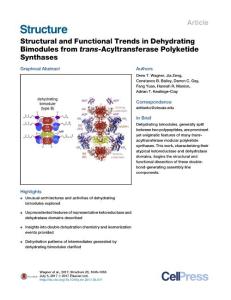 Structure_2017_Structural-and-Functional-Trends-in-Dehydrating-Bimodules-from-trans-Acyltransferase-Polyketide-Synthases