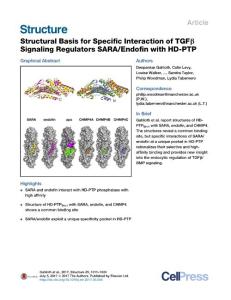 Structure_2017_Structural-Basis-for-Specific-Interaction-of-TGF-Signaling-Regulators-SARA-Endofin-with-HD-PTP