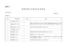 附件17中介机构业务考核表