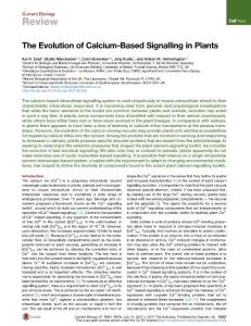 Current Biology-2017-The Evolution of Calcium-Based Signalling in Plants
