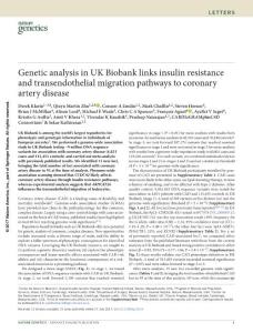 ng.3914-Genetic analysis in UK Biobank links insulin resistance and transendothelial migration pathways to coronary artery disease