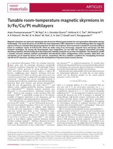 nmat4934-Tunable room-temperature magnetic skyrmions in Ir-Fe-Co-Pt multilayers