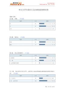 90后大学生爱国主义认知情况的调查问卷报告