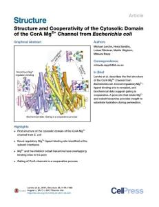 Structure_2017_Structure-and-Cooperativity-of-the-Cytosolic-Domain-of-the-CorA-Mg2-Channel-from-Escherichia-coli