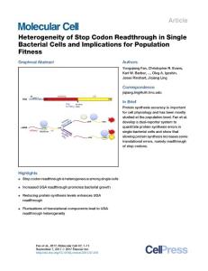 Molecular-Cell_2017_Heterogeneity-of-Stop-Codon-Readthrough-in-Single-Bacterial-Cells-and-Implications-for-Population-Fitness