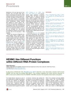 Molecular-Cell_2017_HEXIM1-Has-Different-Functions-within-Different-RNA-Protein-Complexes
