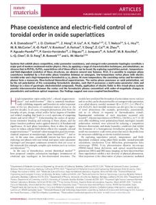 nmat4951-Phase coexistence and electric-field control of toroidal order in oxide superlattices