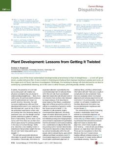 Current-Biology_2017_Plant-Development-Lessons-from-Getting-It-Twisted
