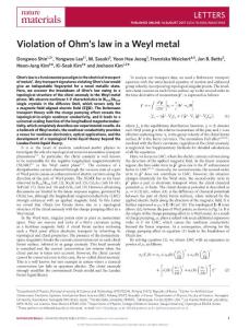 nmat4965-Violation of Ohm’s law in a Weyl metal