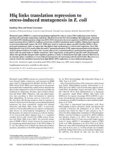 Genes Dev.-2017-Chen-1382-95-Hfq links translation repression to stress-induced mutagenesis in E. coli