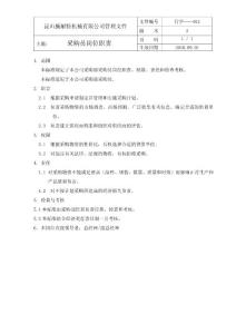 采購員崗位職責