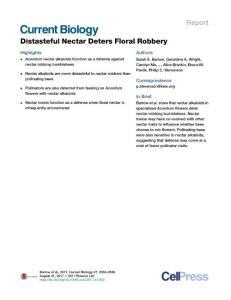Current-Biology_2017_Distasteful-Nectar-Deters-Floral-Robbery