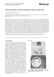 Numerical simulation on inclusion transport in continuous casting mold