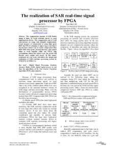 The Realization of SAR Real-Time Signal Processor by FPGA