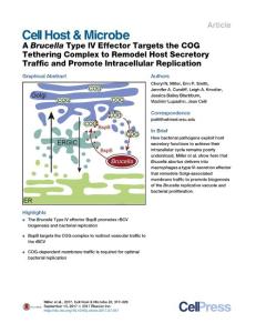 Cell-Host-Microbe_2017_A-Brucella-Type-IV-Effector-Targets-the-COG-Tethering-Complex-to-Remodel-Host-Secretory-Traffic-and-Promote-Intracellular-Repli