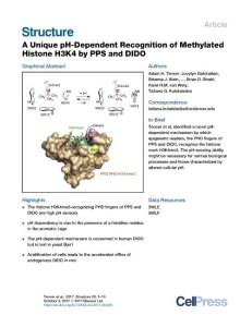 Structure_2017_A-Unique-pH-Dependent-Recognition-of-Methylated-Histone-H3K4-by-PPS-and-DIDO