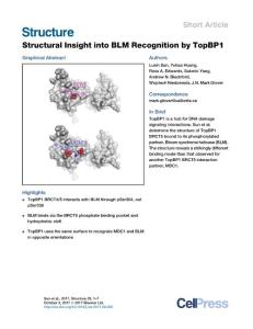 Structure_2017_Structural-Insight-into-BLM-Recognition-by-TopBP1