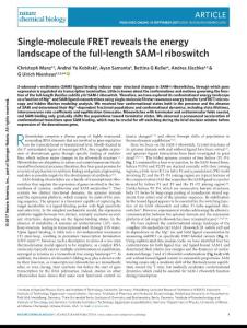 nchembio.2476-Single-molecule FRET reveals the energy landscape of the full-length SAM-I riboswitch