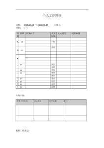 個人工作周報(模板)