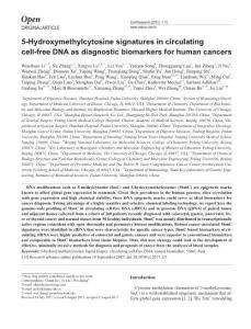 cr2017121a-5-Hydroxymethylcytosine signatures in circulating cell-free DNA as diagnostic biomarkers for human cancers