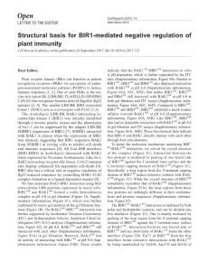 cr2017123a-Structural basis for BIR1-mediated negative regulation of plant immunity