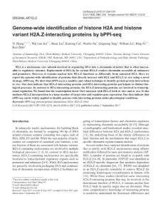 cr2017112a-Genome-wide identification of histone H2A and histone variant H2A.Z-interacting proteins by bPPI-seq