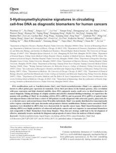 cr2017121a-5-Hydroxymethylcytosine signatures in circulating cell-free DNA as diagnostic biomarkers for human cancers