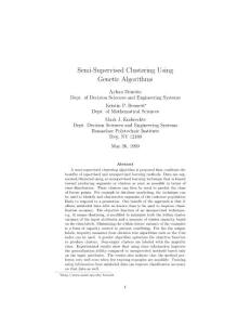 Semi-Supervised Clustering Using Genetic Algorithms 1999