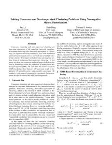 Solving Consensus and Semi-supervised Clustering Problems Using Nonnegative Matrix Factorization