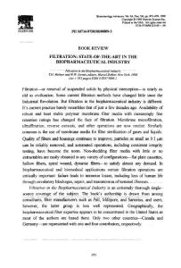 1998 Filtration state of the art in the biopharmaceutical industry