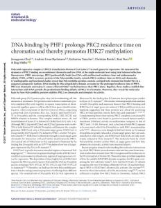 nsmb.3488-DNA binding by PHF1 prolongs PRC2 residence time on chromatin and thereby promotes H3K27 methylation