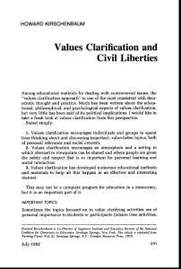 values clarification and civil liberties