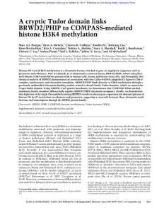 Genes Dev.-2017-Morgan-2003-14-A cryptic Tudor domain links BRWD2-PHIP to COMPASS-mediated histone H3K4 methylation