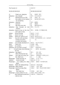 The Tourist Script  《致命伴侣》（《游客》）电影对白（1）未完待续 剧本 Johnny Depp 约翰尼德普 Angelina Jolie安吉丽娜朱莉