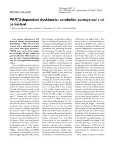 cr2017142-PRRT2-dependent dyskinesia- cerebellar, paroxysmal and persistent