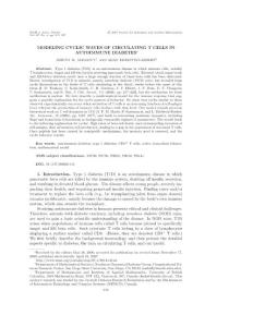 2 Modeling Cyclic Waves of Circulating T Cells in Autoimmune Diabetes