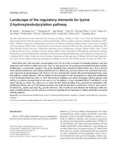 cr2017149-Landscape of the regulatory elements for lysine 2-hydroxyisobutyrylation pathway