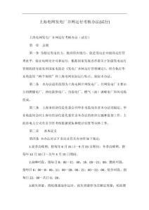 上海电网发电厂并网运行考核办法(试行)