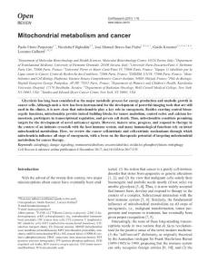 cr2017155-Mitochondrial metabolism and cancer