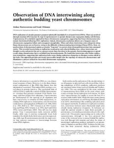 Genes Dev.-2017-Mariezcurrena-2151-61-Observation of DNA intertwining along authentic budding yeast chromosomes