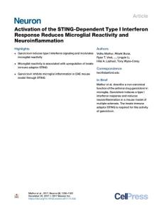 Activation-of-the-STING-Dependent-Type-I-Interferon-Response-Reduce_2017_Neu