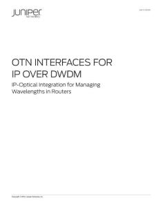 OTN - 光传送网络的接口设计