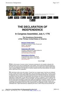 Declaretion of Independence