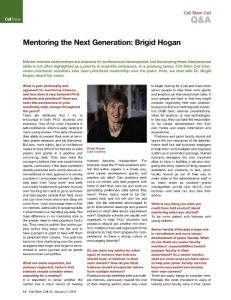 Mentoring-the-Next-Generation--Brigid-Hogan_2018_Cell-Stem-Cell