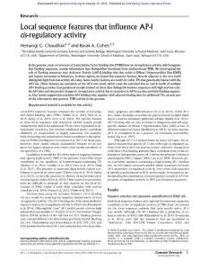 Genome Res.-2018-Chaudhari-Local sequence features that influence AP-1 cis-regulatory activity