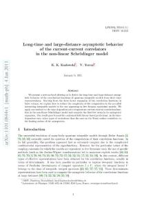 Long-time and large-distance asymptotic behavior of the current-current correlators in the non-linear Schr_dinger model