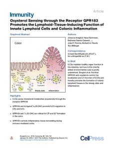 Oxysterol-Sensing-through-the-Receptor-GPR183-Promotes-the-Lymphoid_2018_Imm