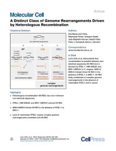 Molecular Cell-2018-A Distinct Class of Genome Rearrangements Driven by Heterologous Recombination