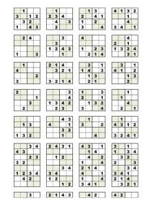 四宫格-儿童数独练习60题(每页4x6个_打印_页边距上下13左右12)