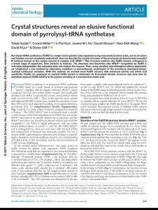 nchembio.2497-Crystal structures reveal an elusive functional domain of pyrrolysyl-tRNA synthetase